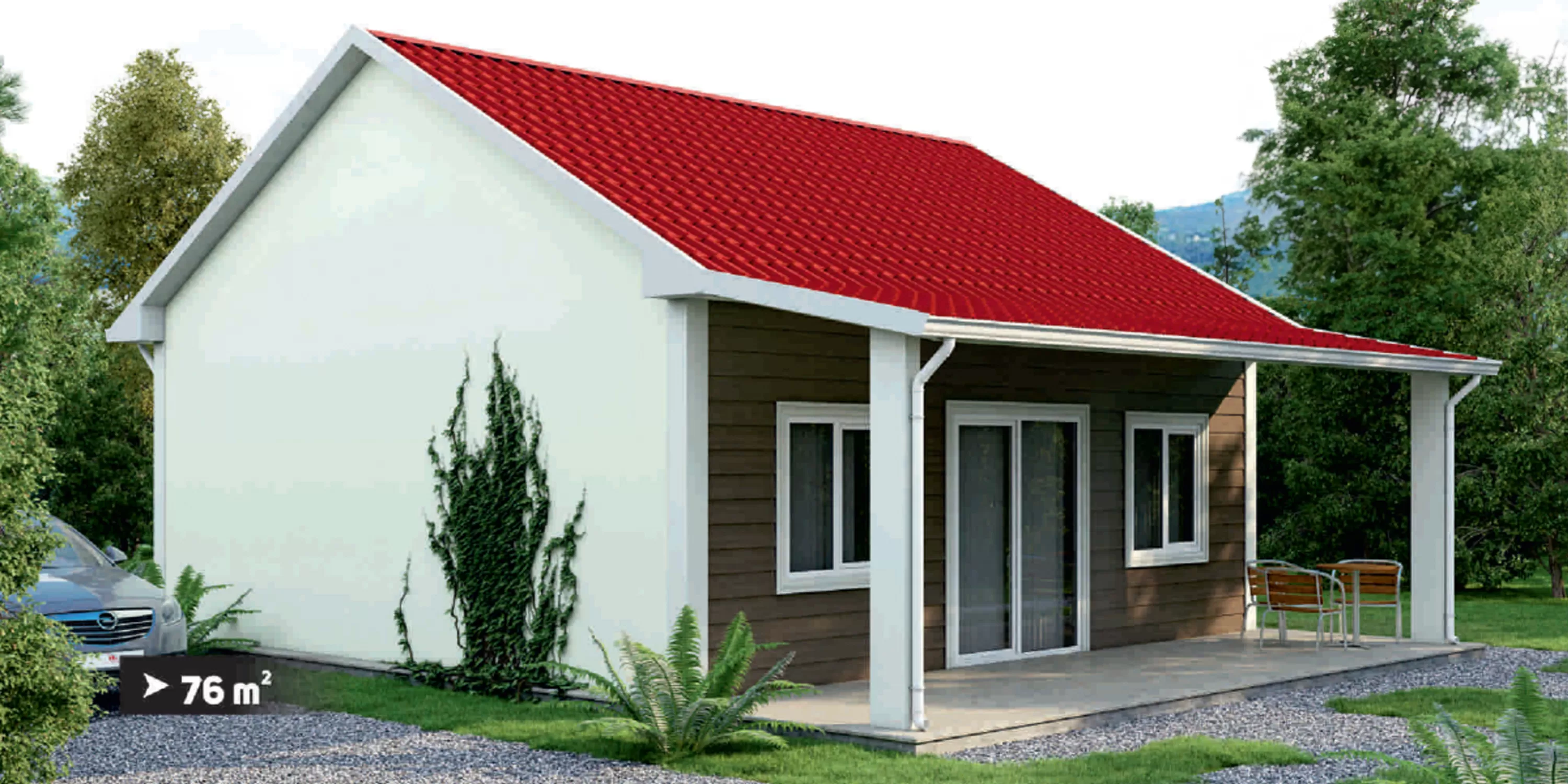 EKONOMİK PREFABRİK EVLER 76 Mt 2